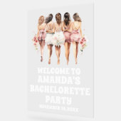 パーソナライズされたバチェロレッテ歓迎 アクリルサイン (傾斜)