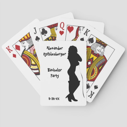 パーソナライズされたバチュラーパーティトランプ トランプ (裏面)
