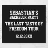 パーソナライズされたバチュラーパーティ最後の自由の味 ビールラベル (シングルラベル)