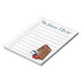 パーソナライズされたバッグランチアップル学校先生リスト ノートパッド (回転)