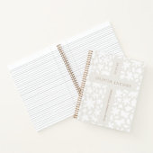 パーソナライズされたバプテスギフトフローラクロスノート ノートブック (内部)