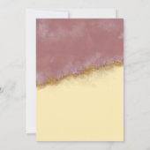 パーソナライズされたバラと金ゴールドエレガント保存日 招待状 (裏面)