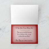 パーソナライズされたバラグリーティングカー結婚ドのカード カード (内部)