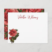 パーソナライズされたバラノートカード ノートカード (正面/裏面)