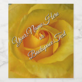 パーソナライズされたバラボトルラベル ワインラベル (シングルラベル)