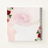 パーソナライズされたバラ結婚ズゲストブック ノートブック (裏面)