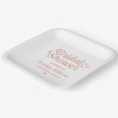 パーソナライズされたバラ結婚金ゴールドブライダルシャワー ペーパープレート (傾斜あり)