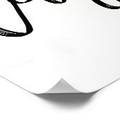 パーソナライズされたバラ金ゴールドの点滅サロン ポスター (角)