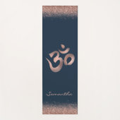 パーソナライズされたバラ金ゴールドオブジェクトモデル記号 ヨガマット (正面)