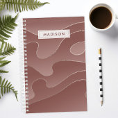 パーソナライズされたバラ金ゴールドグラデーション波 プランナー手帳