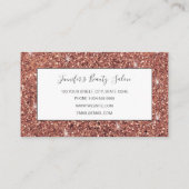 パーソナライズされたバラ金ゴールドグリッタードリップスラグジュアリガーリーー  名刺 (裏面)