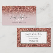 パーソナライズされたバラ金ゴールドグリッタードリップスラグジュアリガーリーー  名刺 (正面/裏面)