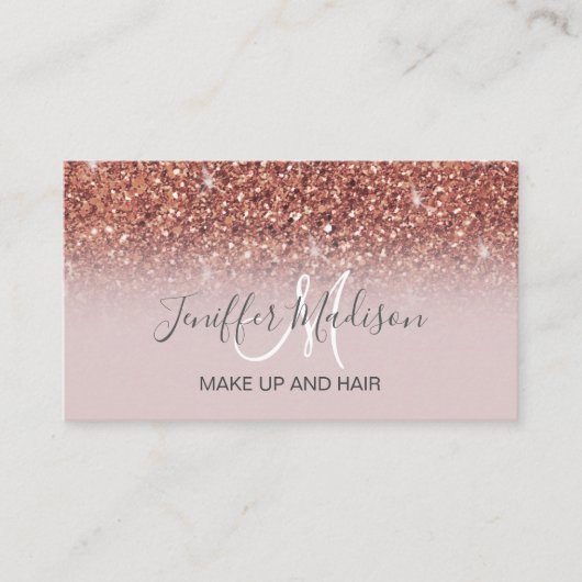 パーソナライズされたバラ金ゴールドグリッタードリップスラグジュアリガーリーー  名刺 (正面)