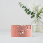 パーソナライズされたバラ金ゴールドグリッタードリップスラグジュアリガーリーー  名刺 (スタンド正面)