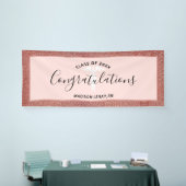 パーソナライズされたバラ金ゴールドグリッターナース卒業 横断幕 (トレードショー)