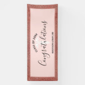 パーソナライズされたバラ金ゴールドグリッターナース卒業 横断幕 (縦)