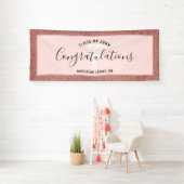 パーソナライズされたバラ金ゴールドグリッターナース卒業 横断幕 (インサイチュ)