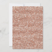 パーソナライズされたバラ金ゴールドグリッターブライダルブランチ 招待状 (裏面)