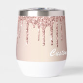 パーソナライズされたバラ金ゴールドグリッターユーカスタム文字 (正面)