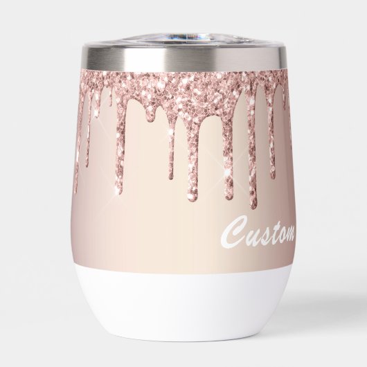 パーソナライズされたバラ金ゴールドグリッターユーカスタム文字 (正面)