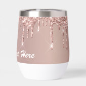 パーソナライズされたバラ金ゴールドグリッターユーカスタム文字 (背面)