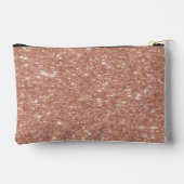 パーソナライズされたバラ金ゴールドグリッター名デザイン – エミー アクセサリーポーチ (裏面)