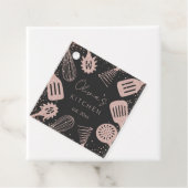 パーソナライズされたバラ金ゴールドグリッター料理ツール フェイバータグ (インサイチュ)