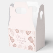 パーソナライズされたバラ金ゴールドグリッター料理ツール フェイバーボックス (オープン)