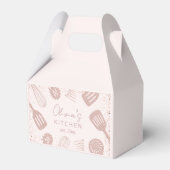 パーソナライズされたバラ金ゴールドグリッター料理ツール フェイバーボックス (正面サイド)