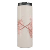 パーソナライズされたバラ金ゴールドグリッター熱タンブラー タンブラー (裏面)