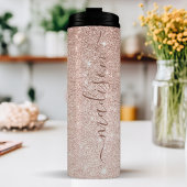 パーソナライズされたバラ金ゴールドグリッター タンブラー