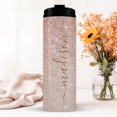 パーソナライズされたバラ金ゴールドグリッター タンブラー