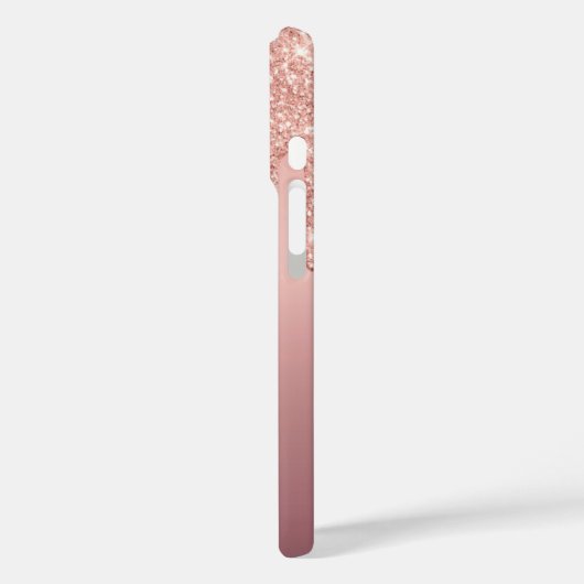 パーソナライズされたバラ金ゴールドグリッターiPhoneケース Case-Mate iPhoneケース (裏面 / 左)