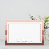 パーソナライズされたバラ金ゴールドストライプの紙 (スタンド正面)