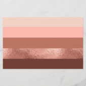 パーソナライズされたバラ金ゴールドストライプの紙 (裏面)