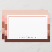 パーソナライズされたバラ金ゴールドストライプの紙 (正面/裏面)