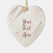 パーソナライズされたバラ金ゴールドスプラッシュ装飾 セラミックオーナメント (右)