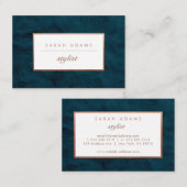 パーソナライズされたバラ金ゴールドティール(緑がかった色)ファー名刺 名刺 (正面/裏面)