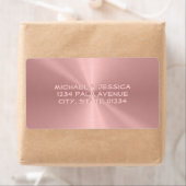 パーソナライズされたバラ金ゴールドメタリック放射状テクスチャ ラベル (インサイチュ)