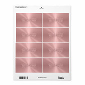 パーソナライズされたバラ金ゴールドメタリック放射状テクスチャ ラベル (フルシート)