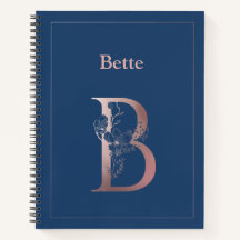 パーソナライズされたバラ金ゴールドモノグラムイニシャルB