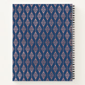 パーソナライズされたバラ金ゴールドモノグラムイニシャルP ノートブック (裏面)