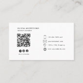 パーソナライズされたバラ金ゴールドモノグラム名 名刺 (裏面)