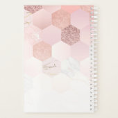 パーソナライズされたバラ金ゴールドラッシュアポイントメント書 プランナー手帳 (裏面)