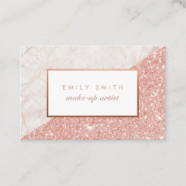 パーソナライズされたバラ金ゴールド大理石グリッターカード 名刺