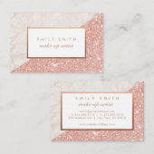 パーソナライズされたバラ金ゴールド大理石グリッターカード 名刺 (正面/裏面)