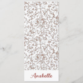 パーソナライズされたバラ金ゴールド大理石ブックマーク