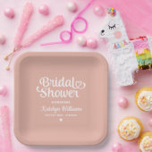 パーソナライズされたバラ金ゴールド結婚ブライダルシャワー ペーパープレート (パーティー)