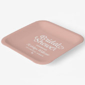 パーソナライズされたバラ金ゴールド結婚ブライダルシャワー ペーパープレート (傾斜あり)