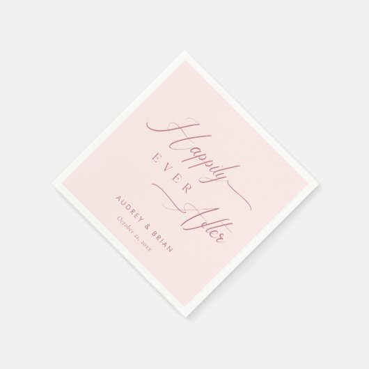 パーソナライズされたバラ金ゴールド結婚赤面 スタンダードカクテルナプキン (角)